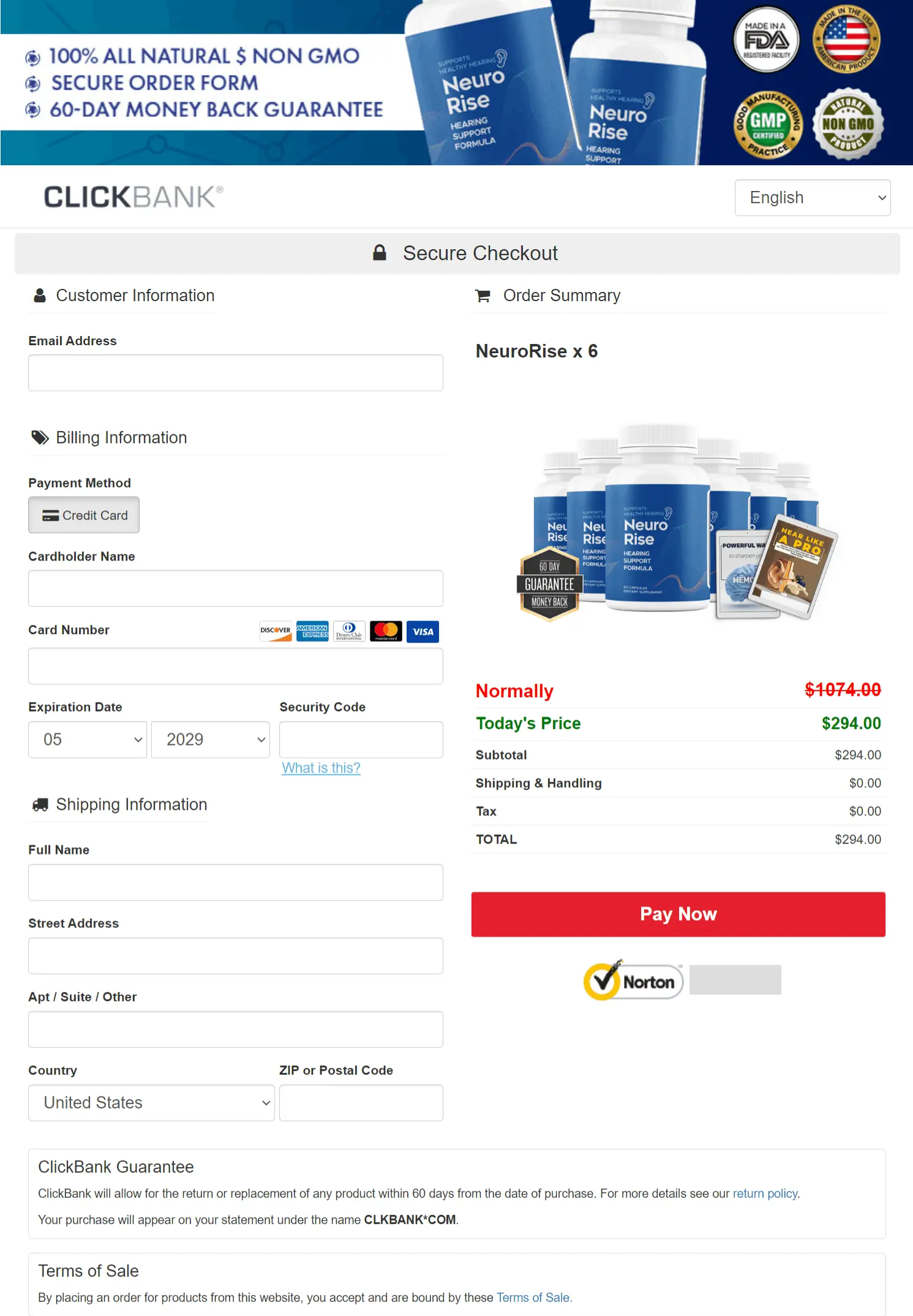 NeuroRise NeuroRise - Order Page